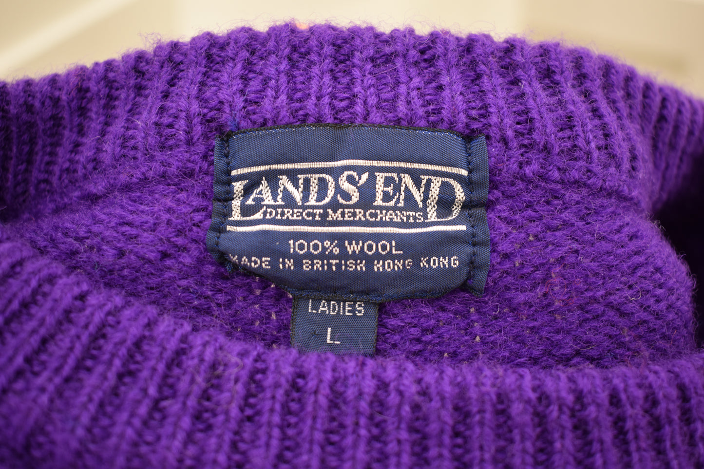 Women's vintage sweater in primary color stripes