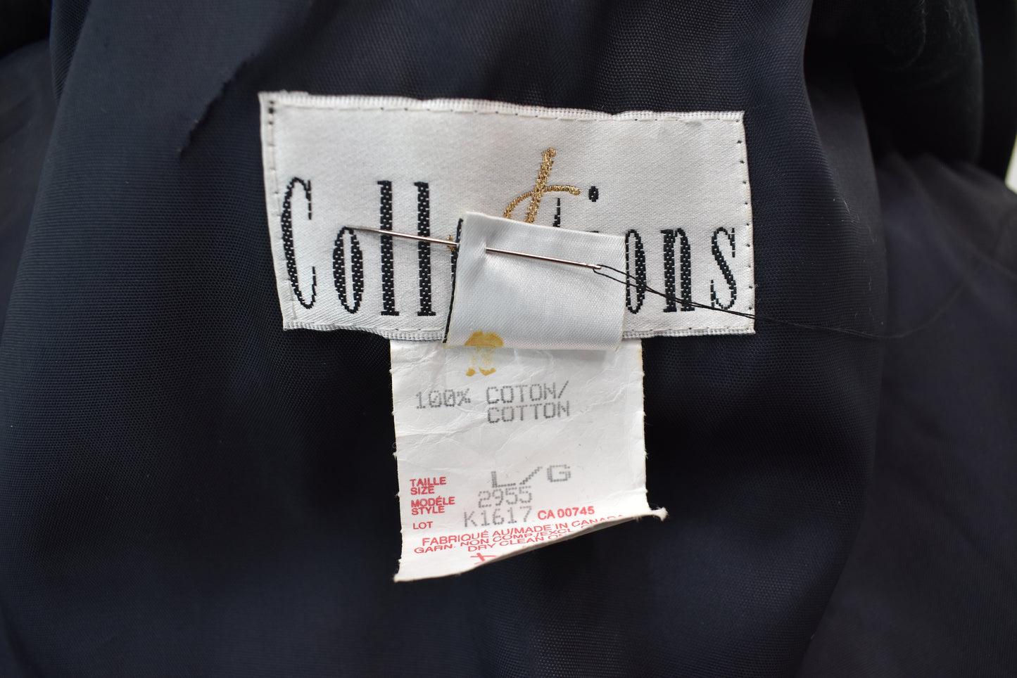 Women's black velour opera coat