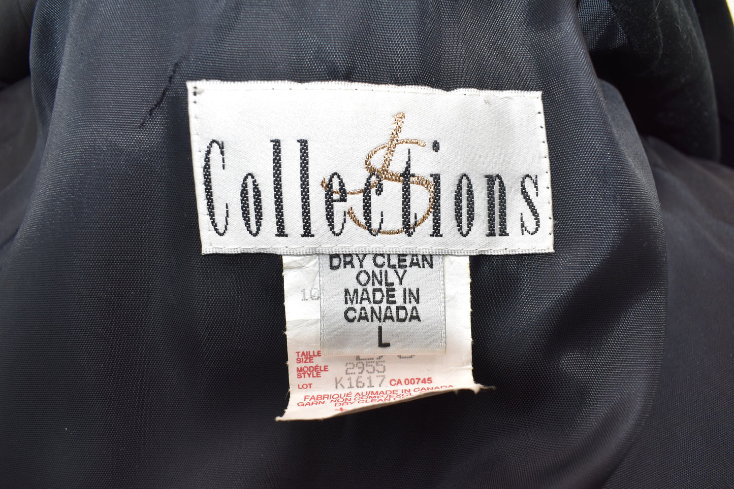 Women's black velour opera coat