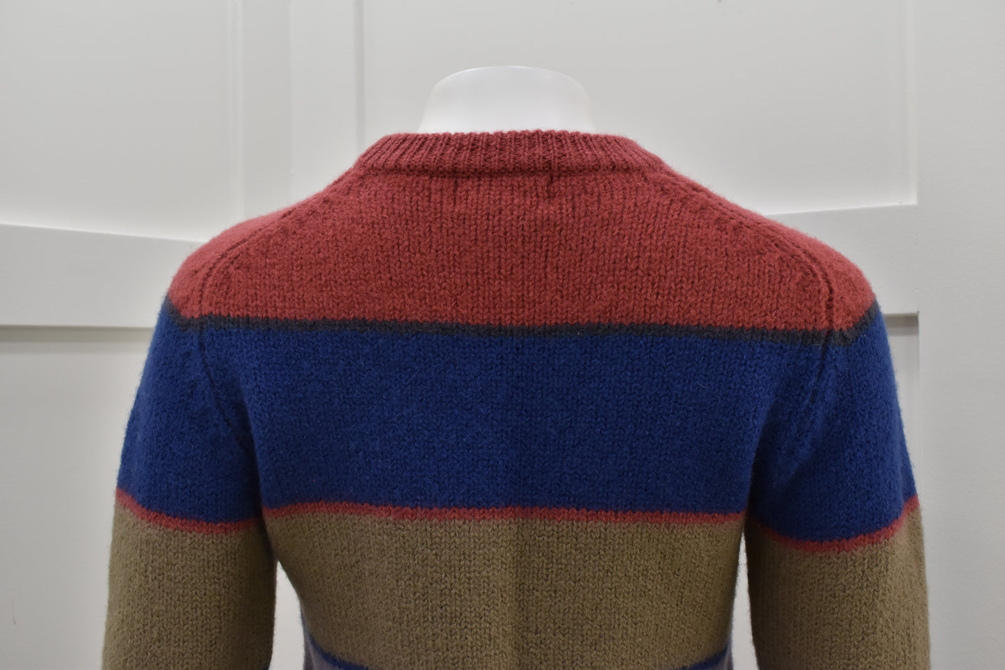 Women's vintage sweater in earth toned stripes