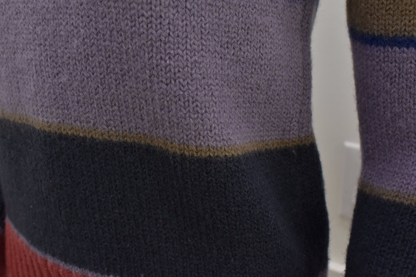 Women's vintage sweater in earth toned stripes