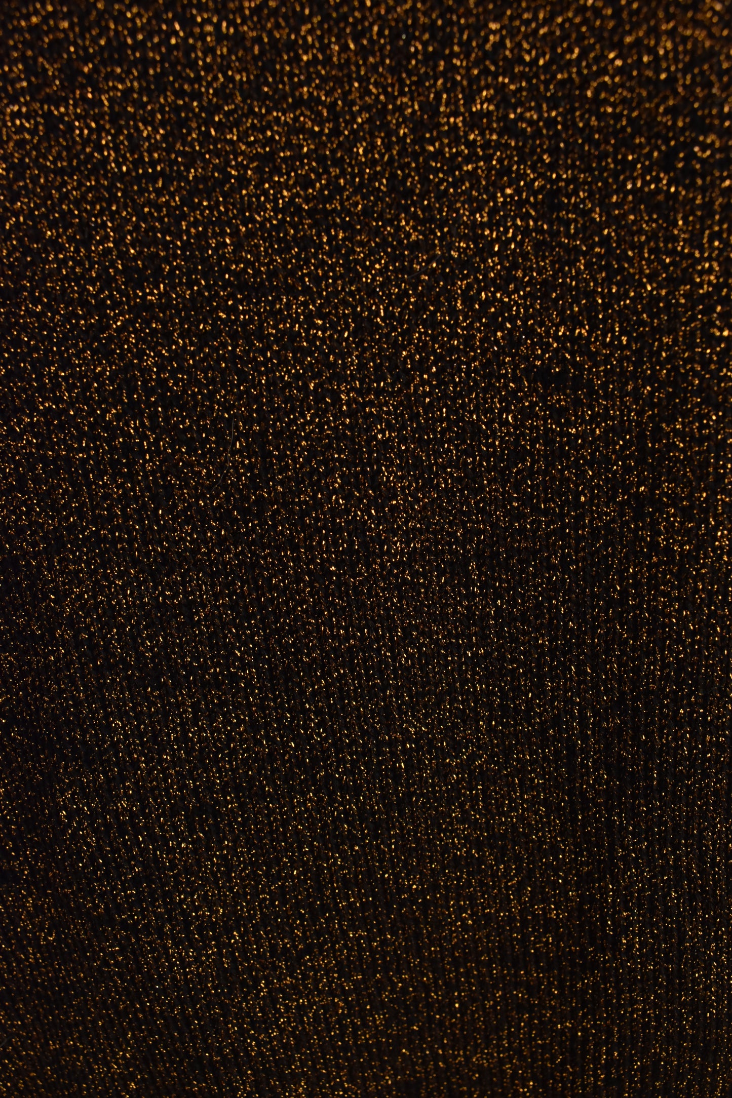 Women's vintage tunic sweater in black wool and cooper bronze metallic Size Medium