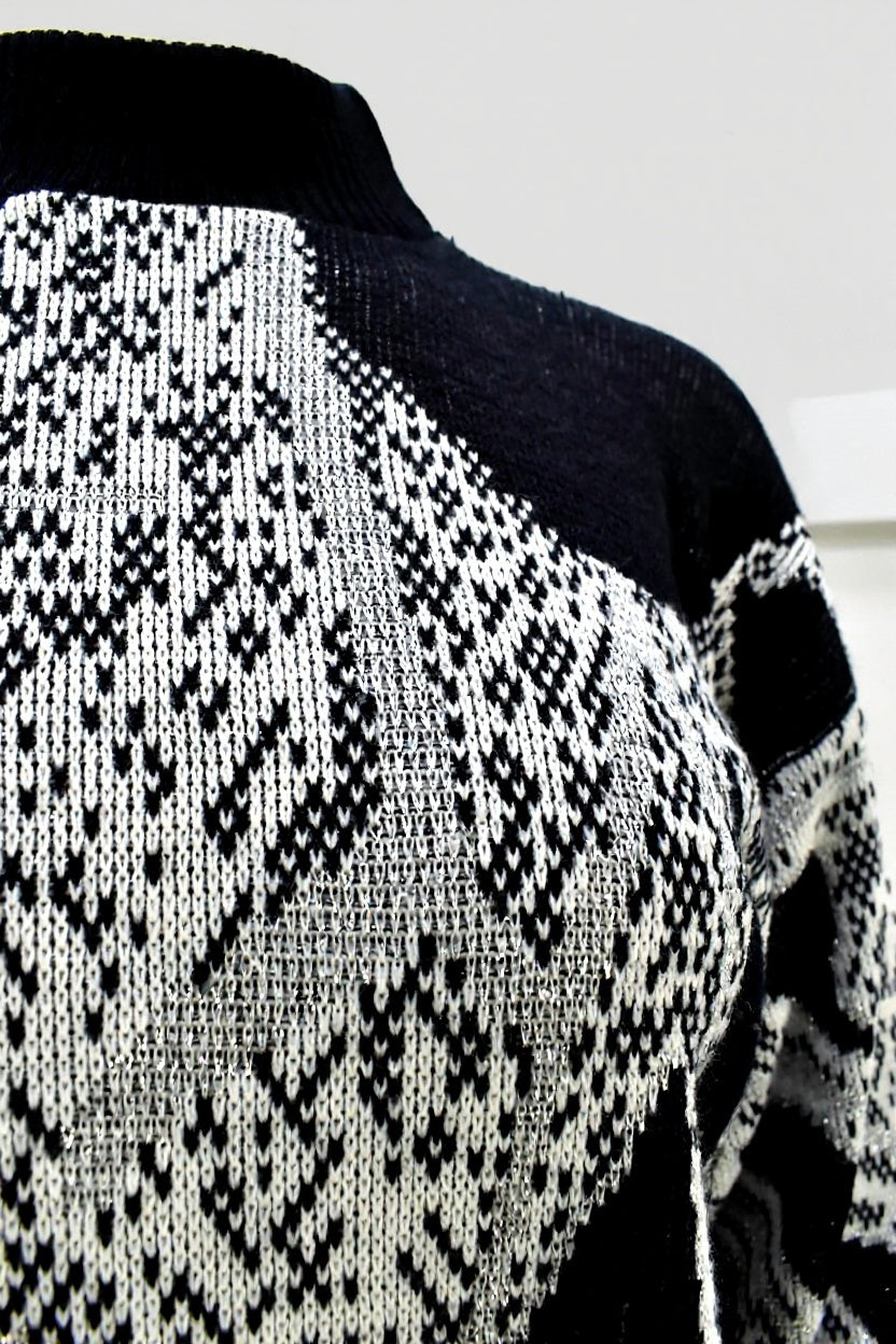 Women’s graphic sweater | Cozy vintage knitwear Size Small