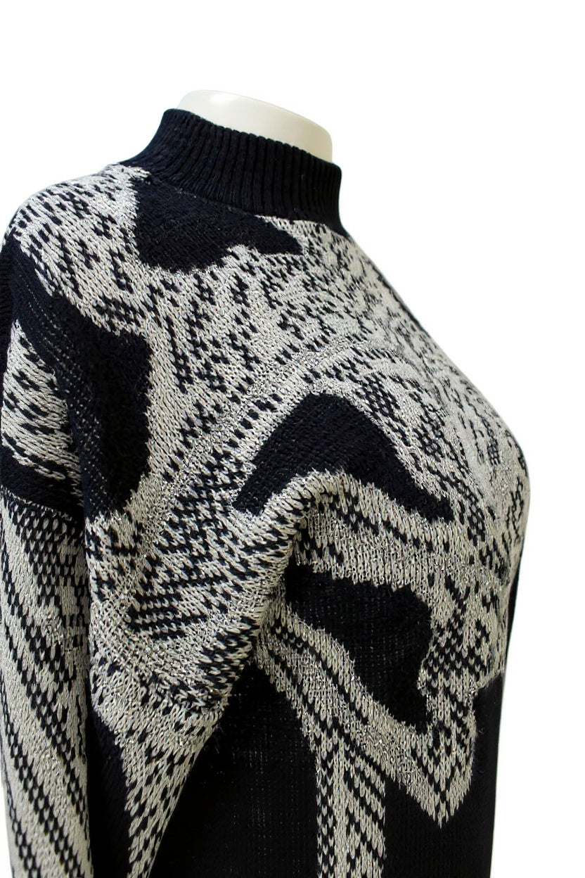 Women’s graphic sweater | Cozy vintage knitwear Size Small